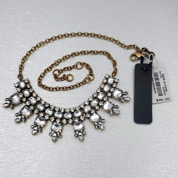J. Crew Clear Rhinestone Statement Necklace - Picture 4 of 7